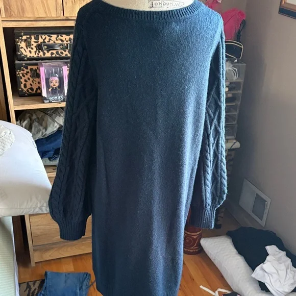 Navy Blue Banana Republic Knit Sweater Dress - XL - Picture 4 of 6